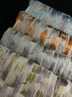Nouveau Tissu de Rideau Jacquard Tissé Tricoté Sergé Teint en Fil Haute Précision Résistant à l'Eau, Motif 2025