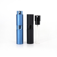Bouteille d'atomiseur de parfum en aluminium torsadé, échantillon gratuit nouvelle mode 8Ml 10Ml bouteille d'atomiseur de parfum Portable rond