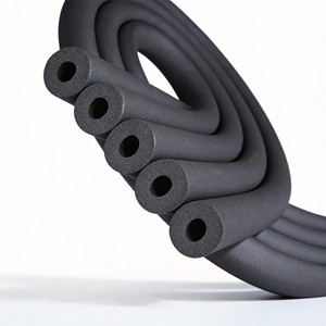 Tuyaux d'isolation thermique souples en mousse de caoutchouc nitrile auto-adhésifs de qualité B1 pour systèmes CVC - Product Image 1