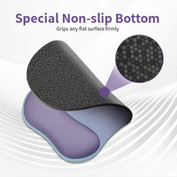 Simplicity Violet Petit repose-poignet Tapis de souris Ensemble Clavier ergonomique antidérapant avec base en caoutchouc Tapis de souris en mousse à mémoire de forme pour le bureau