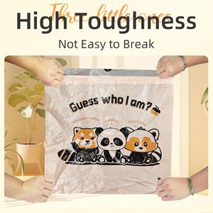 Bolsas de Basura Altas para Cocina con Cordón, Impresas con Diseño de Panda, Material PE, Resistentes y Antidesgarro, Capacidad de 13 Galones, Desechables y Reciclables - Product Image 5