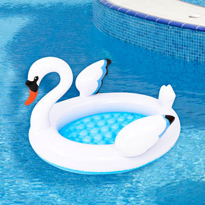 Piscine gonflable pour enfants en PVC épais et durable, blanche et bleue, pour tout-petits, pour jardin extérieur - Product Image 2