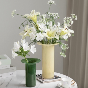 Home High-end One <b>Row</b> test Tube Transparent Glass Vases <b>Water</b> Flower Arrangement Light Luxury Crystal test Tube Small Vase - Product Image 6