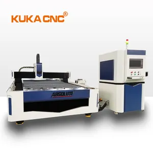 KUKA mesin pemotong Laser IPG CNC, mesin pemotong laser 1500x4000mm 1500W USA untuk mesin las logam