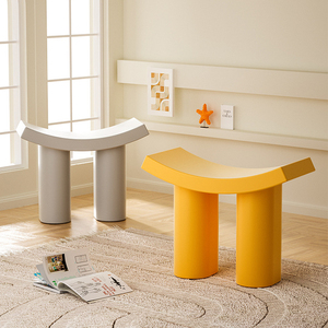 Taburete Infantil de Plástico con Diseño de Elefante Nórdico, Banco Portátil para Cambiar Zapatos en la Entrada, Taburete Bajo Moderno y Minimalista para el Hogar - Product Image 2