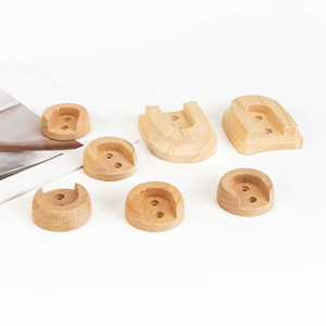 Wood Clothes Hanger Holder <b>Solid</b> <b>Pine</b> Wall Mount Non Detachable <b>Wardrobe</b> Cabinet Hanging Rod Base Fixing Support - Product Image 2