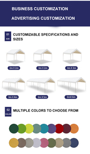 <span class=keywords><strong>3</strong></span>*6m ağır çift katmanlı su geçirmez parti ve düğün sergi çadır büyük açık Carport ile çıkarılabilir yan duvarlar - Product Image 5