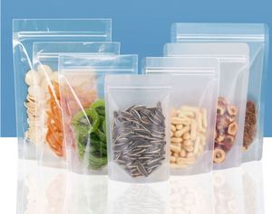 ถุงเก็บอาหารแบบหนาพิเศษ คุณภาพสูง แบบใส ก้นแบน ปิดผนึกเองได้ ลายฟรอสต์โบน สำหรับสินค้าแห้ง ป้องกันความชื้น - Product Image 3
