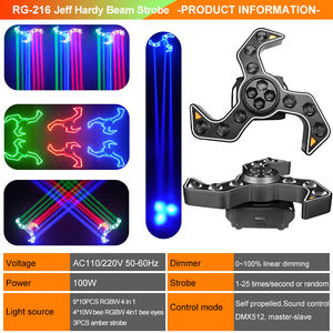 Luz de Discoteca con Efecto <span class=keywords><strong>DJ</strong></span> RGB de 100 W con Ojo de Abeja, Estroboscópica, Control DMX512 para Club, KTV, Boda, Discoteca, Bar, Eventos, Espectáculos - Product Image 2
