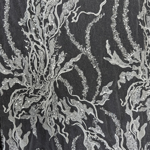 <span class=keywords><strong>Tissu</strong></span> en dentelle de tulle blanc GCW-QUVB120736, lourd, perlé, à sequins, broderie abstraite <span class=keywords><strong>fluide</strong></span> et cordonnée, pour studio de couture de créateur - Product Image 5