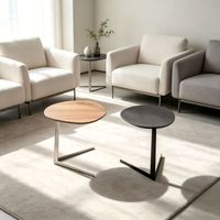 Table basse de réception minimaliste commerciale, table d'appoint carrée et ronde pour bureau, hôtel, salon, salle d'attente
