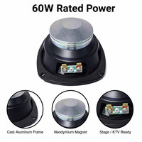 Haut-parleur compact à large bande de fréquences de 4 pouces 120W en néodyme métallique, réponse en fréquence 110-7KHz, sensibilité 90dB pour usage commercial