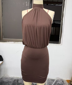 Abito Mini da Donna 2026 <span class=keywords><strong>FW</strong></span> a Silhouette Dritta in Tessuto Spandex/Poliestere, Eco-Friendly, Traspirante, Casual - Product Image 6