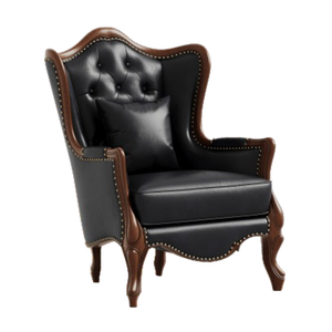<span class=keywords><strong>Fauteuil</strong></span> simple en cuir véritable American Heritage, base en bois massif, <span class=keywords><strong>fauteuil</strong></span> rembourré confortable pour salon - Product Image 1