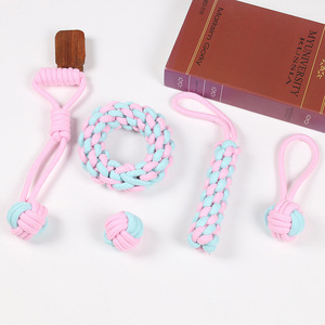 Juego de cuerdas para masticar para perros, 7 cm de diámetro interior, 15 cm de diámetro exterior, juguete de cuerda de algodón duradero, juguetes para masticar para mascotas - Product Image 2