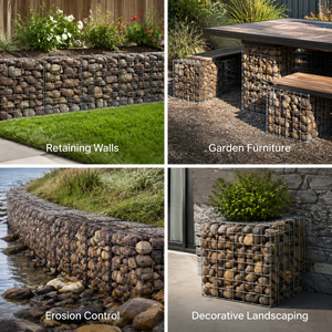 Mur de soutènement en gabions soudés, panier hexagonal à quatre niveaux, cage en treillis métallique pour le contrôle de l'érosion des pentes et l'aménagement paysager - Product Image 6