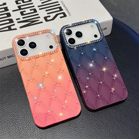 Nouvelle Coque de Téléphone Tendance à Motif Floral en Forme de Diamant avec Diamants pour iPhone 17 Pro Max 16 15 14 11 – Housse de Luxe Antichoc
