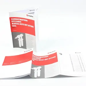 2024 Usine directement impression personnalisée Catalogue une page produit manuel d'instruction dépliant Instruction Book