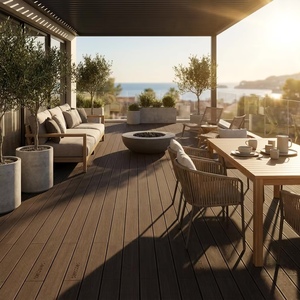 Revêtement de sol extérieur en WPC co-extrudé, gaufré, imperméable, ignifuge, antidérapant, design pastoral pour cour, balcon, terrasse de <span class=keywords><strong>piscine</strong></span> - Product Image 6