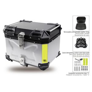 Sacoches latérales de moto (paire)-Sacoches verrouillables en aluminium 40L/50L pour Harley, BMW, <span class=keywords><strong>Honda</strong></span>, Universal Fit - Product Image 5
