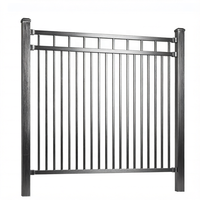 Panneaux de clôture décoratifs en fer forgé à pointe de lance, revêtement poudré, pour villa et jardin, garde-corps de sécurité en fer, 6 pieds, taille personnalisée