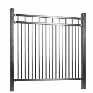 Clôture <span class=keywords><strong>tubulaire</strong></span> en acier galvanisé avec revêtement en poudre, clôture métallique durable et élégante, clôture <span class=keywords><strong>tubulaire</strong></span> pour <span class=keywords><strong>piscine</strong></span>, personnalisée pour le jardin - Product Image 1