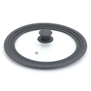 Couvercle de cuisson plat en silicone universel en verre trempé pour casseroles à sauce pour ustensiles de cuisine 28/30/32cm Accessoires de cuisine - Product Image 1