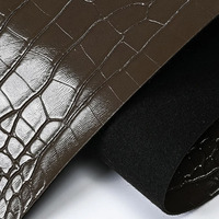 Alligator personnalisé 1.2mm tricoté Crocodile végétalien PVC artificiel Faux cuir synthétique tissu pour sac chaussures fabrication de bagages