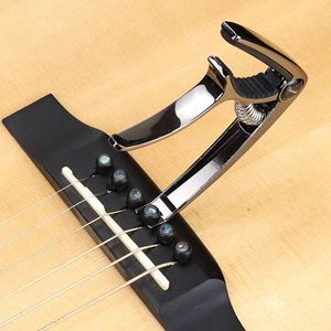 Capo de guitare en métal universel pour guitare acoustique, électrique, ukulélé, couleur noire - Product Image 1