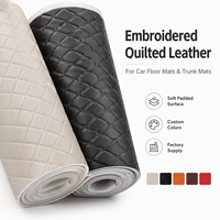Tissu en similicuir matelassé PVC, cuir synthétique à motif losanges, tissu pour tapis de voiture, tapis de coffre, sellerie, rouleau en gros OEM