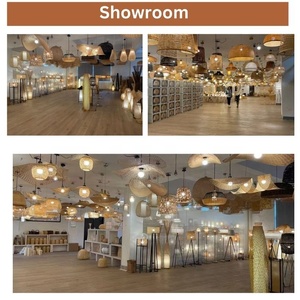 Custom Rattan <strong>Cluster</strong> Chandelier Large Woven Pendant <strong>Light</strong> for Hotel Lobby Villa Staircase Hospitality Project - Product Image 6