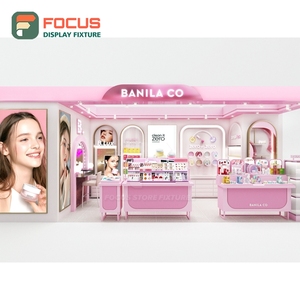 Diseño Moderno de Exhibidores Metálicos Cromados para Tiendas Minoristas, Diseño de Tienda de Cosméticos - Product Image 5