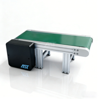 Convoyeur à bande de bureau AST à vitesse réglable et personnalisable, conception compacte, pour assemblage électronique en laboratoire, utilisation sur plan de travail