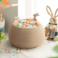 Panier de rangement rond en corde de coton tressée MIXWARES, écologique, pour chambre, salon et jouets