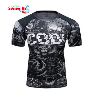 Rashguard personnalisé pour <span class=keywords><strong>le</strong></span> BJJ, chemise de surf, protection UPF, rashguard UV pour <span class=keywords><strong>le</strong></span> BJJ, manches courtes, rashguard imprimé de haute qualité pour <span class=keywords><strong>le</strong></span> <span class=keywords><strong>MMA</strong></span> - Product Image 4
