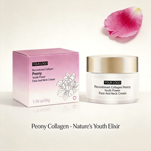 Crème <span class=keywords><strong>Anti</strong></span>-Relâchement au Collagène Recombinant et Extrait de Pivoine, Hydratation Profonde, Texture Massante, Apaisement des Rougeurs, ODM - Product Image 1