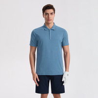 Nouvelle Arrivée Chemise Décontractée Homme Sportive Ample Manches Courtes Golf Unie Anti-humidité Séchage Rapide Extensible Quadridirectionnel 100% Polyester