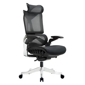 High-End Mesh Stuhl Liegender Executive Luxus Bürostuhl mit hoher Rückenlehne Modern