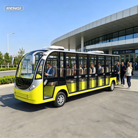 Bus électrique de tourisme fermé Renqi 20 places, puissance 72V, pour vente en gros B2B, autonomie 80-100 KM, Shandong