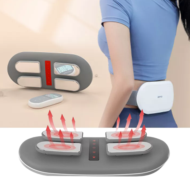 Waist Massager Abdomen Heating Warm Palace Belt EMS TENS Machine Relieve Period Cramp Pain