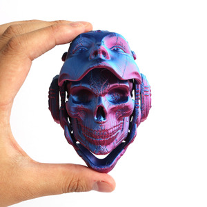 Llavero Mecánico de Calavera de Halloween OEM, Adorno con Diseño Impreso en 3D, Figuras Decorativas, Plástico Ecológico - Product Image 3