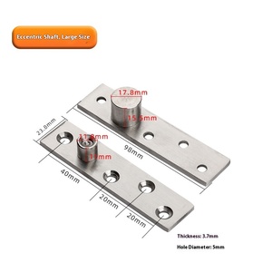 Charnière de porte invisible rotative à 360 degrés Heaven Earth en acier inoxydable, charnière supérieure et inférieure en bois pour salle de bain - Product Image 6
