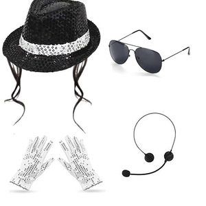 Ecowalson DISCO Beach Sequin Hat Tie Gloves Set Winter Pop Super Star Costume Accessories Adult Rock Super Star Party Hats - Product Image 2