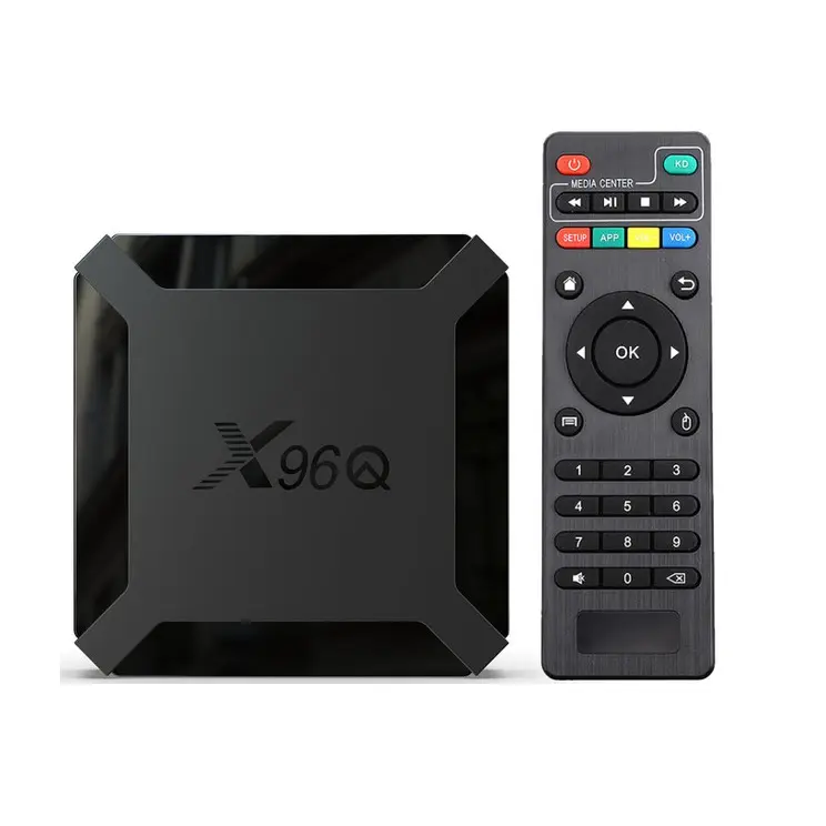 Iyi fiyat Allwinner H313 dört çekirdekli X96Q dijital TV Set üstü kutu 1 + 8GB Android 10.0 dijital TV kasa 4K akıllı Android Set Top Box