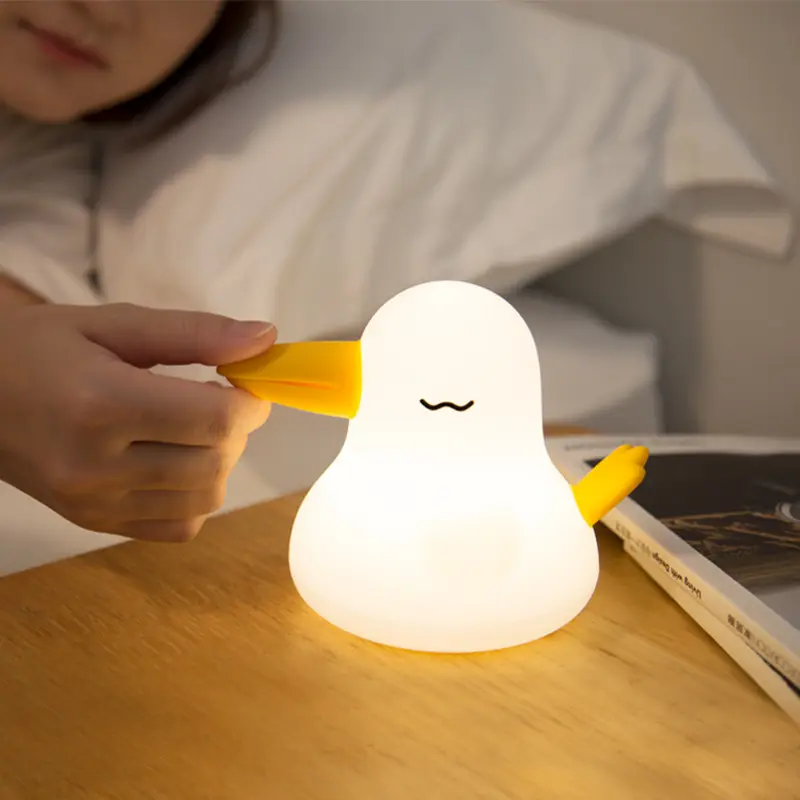 2022 Hot Selling LED Silicone Night Light For Kids Baby Gift Animal Small Bird Night Light For Babies Room