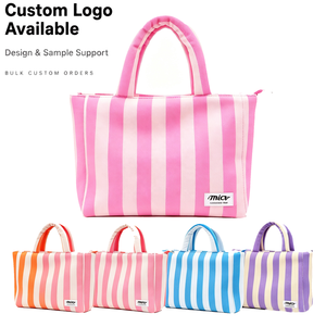 Bolsa de Maquillaje de Viaje, Diseño de Dibujos Animados, Color Sólido, Tejido de Toalla Ecológico, con Cierre de Cremallera, para Mujer - Product Image 1