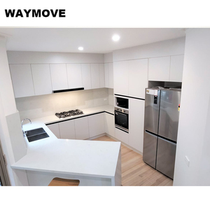 WAYMOVE Modular Luxury Kitchen Cabinets Eco-Friendly Base Cabinets with Acrylic <strong>Door</strong> Panels Sink Faucet Hinge Accessories - Product Image 5