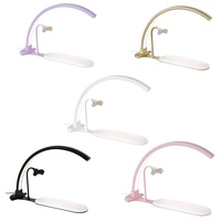 Lampe de bureau multifonctionnelle 36W pour la beauté des ongles, en métal, en forme de demi-lune, lampe de table LED avec repose-main