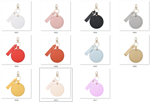 Zonyin thấp moq biểu tượng tùy chỉnh vòng Pocket gương mỹ phẩm PU da xách tay nhỏ nhỏ gọn gương trang điểm với Keychain - Product Image 6