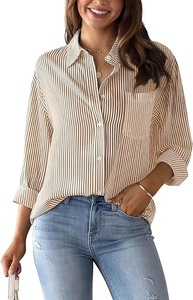 Women's Vintage Blue White Blouse Long Sleeve <strong>Top</strong> with <strong>Sequined</strong> Decoration Summer Autumn Casual Fashion Loose Fit Woven <strong>Top</strong> - Product Image 5